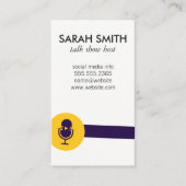 Microfoon Talk Show Logo / Entertainment Visitekaartje (Voorkant)