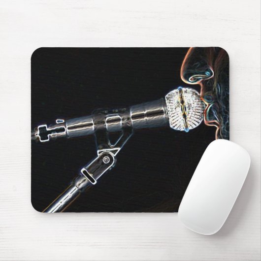 microfoon talk zanger mousepad muismat (Met muis)