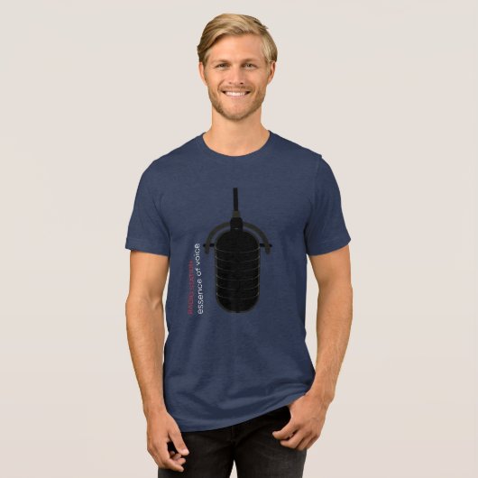 microfoon Tri-Blend shirt (Voorkant volledig)