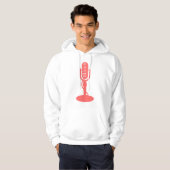 Microfoon - Tropisch roze Hoodie (Voorkant volledig)