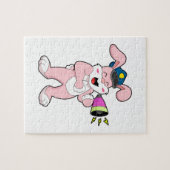 Microfoon van konijnenpolitie legpuzzel (Horizontaal)