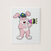 Microfoon van konijnenpolitie legpuzzel (Verticaal)