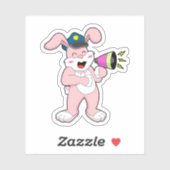 Microfoon van konijnenpolitie sticker (Vel)