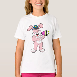 Microfoon van konijnenpolitie t-shirt