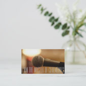 Microfoon van MC (Master of Ceremonies) Visitekaartje (Staand voorkant)