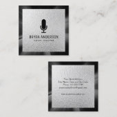 microfoon vierkante visitekaartje (Voorkant / Achterkant)