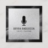 microfoon vierkante visitekaartje (Voorkant)