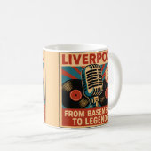 Microfoon & Vinyl Retro Muziek Mok (Voorkant rechts)