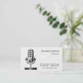  microfoon visitekaartje (Staand voorkant)