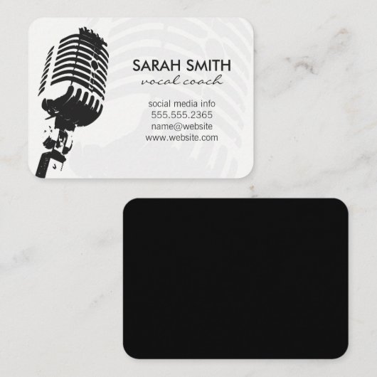 microfoon visitekaartje (Voorkant / Achterkant)