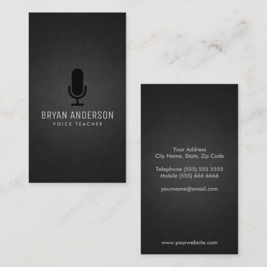 microfoon visitekaartje (Voorkant / Achterkant)