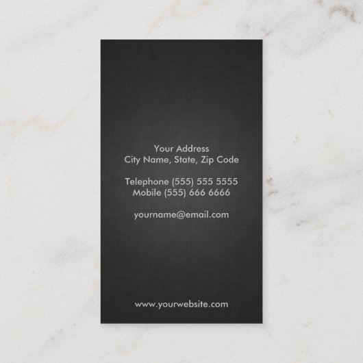 microfoon visitekaartje (Achterkant)