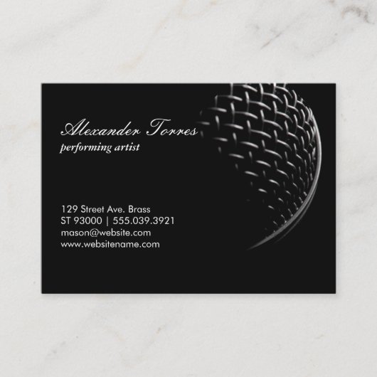 microfoon visitekaartje (Voorkant)