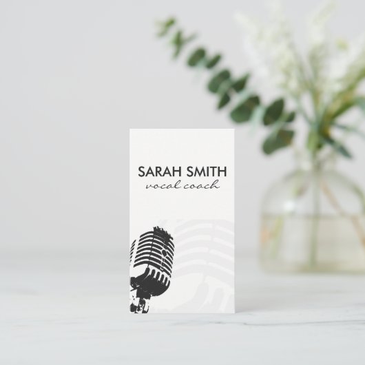 microfoon visitekaartje (Staand voorkant)