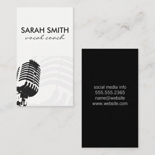 microfoon visitekaartje (Voorkant / Achterkant)