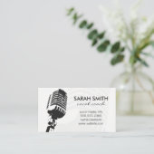 microfoon visitekaartje (Staand voorkant)