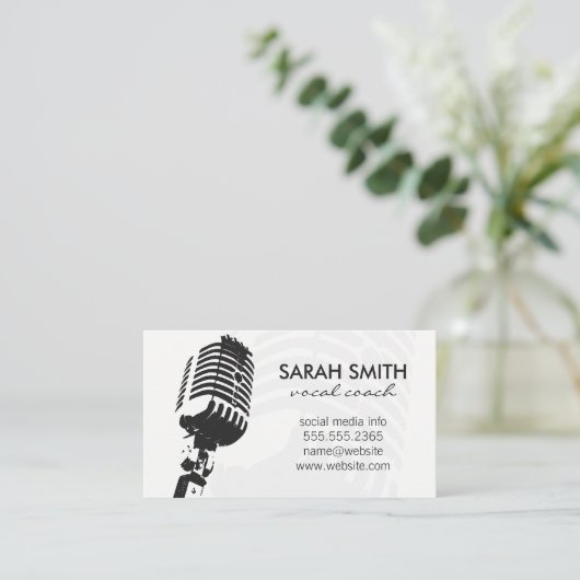 microfoon visitekaartje (Staand voorkant)