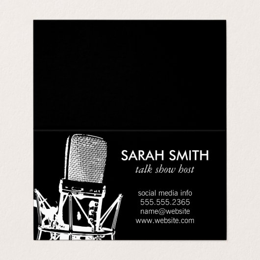 Microfoon | vlogger | podcast visitekaartje (Buitenkant ongevouwen)