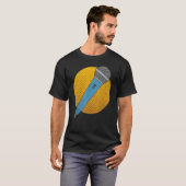 Microfoon Zanger Muziek T-shirt (Voorkant volledig)