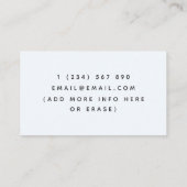 Microfoongeluidsrecorder Klassiek elegant Visitekaartje (Achterkant)