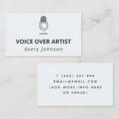 Microfoongeluidsrecorder Klassiek elegant Visitekaartje (Voorkant / Achterkant)