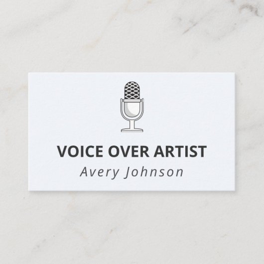Microfoongeluidsrecorder Klassiek elegant Visitekaartje (Voorkant)