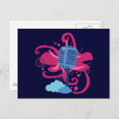 Microfoonkunstexplosie Briefkaart (Voorkant / Achterkant)