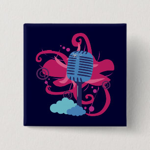 Microfoonkunstexplosie Vierkante Button 5,1 Cm