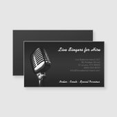 Microfoonmuziek Magnetisch Visitekaartje (Voorkant / Achterkant)