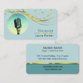 Microfoonmuziek Vocalist Voice Over Artist Visitekaartje (Voorkant / Achterkant)
