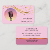 Microfoonmuziek Vocalist Voice Over Artist Visitekaartje (Voorkant / Achterkant)