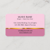 Microfoonmuziek Vocalist Voice Over Artist Visitekaartje (Achterkant)