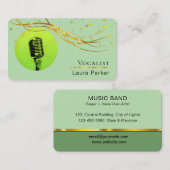 Microfoonmuziek Vocalist Voice Over Artist Visitekaartje (Voorkant / Achterkant)