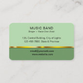 Microfoonmuziek Vocalist Voice Over Artist Visitekaartje (Achterkant)