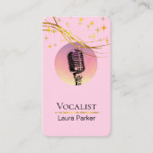 Microfoonmuziek Vocalist Voice Over Artist Visitekaartje (Voorkant)