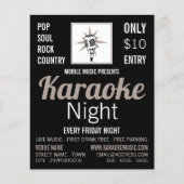 Microfoonontwerp, Karaoke Event Adverteren Flyer (Voorkant)