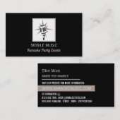 Microfoonontwerp, Karaoke Event Organizer Visitekaartje (Voorkant / Achterkant)