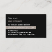 Microfoonontwerp, Karaoke Event Organizer Visitekaartje (Achterkant)