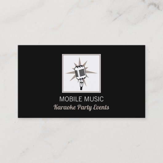 Microfoonontwerp, Karaoke Event Organizer Visitekaartje (Voorkant)