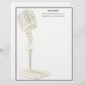  microfoonontwerpbriefhoofd persoonlijk briefhoofd (Voorkant / Achterkant)