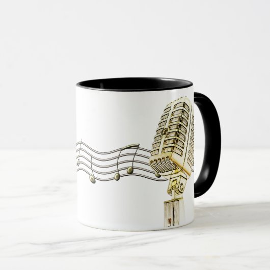  microfoonontwerpkoffie mok (Voorkant rechts)