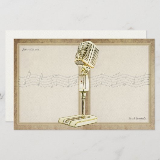  microfoonpapier briefpapier (Voorkant / Achterkant)