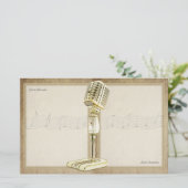  microfoonpapier briefpapier (Staand voorkant)