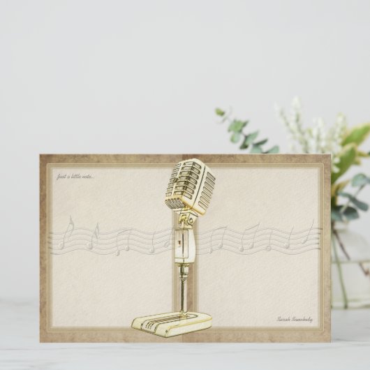  microfoonpapier briefpapier (Staand voorkant)