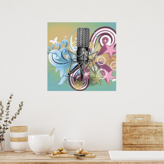 Microfoonpatroon. Poster (Keuken)