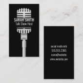 Microfoonpictogram | digitale geluidsgolf visitekaartje (Voorkant / Achterkant)