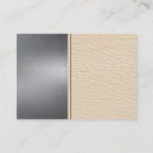 Microfoonpictogram | Metaal | Stitchleder Visitekaartje (Achterkant)