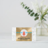 Microfoonpictogrammen | Radio Talk en Marmer Visitekaartje (Staand voorkant)