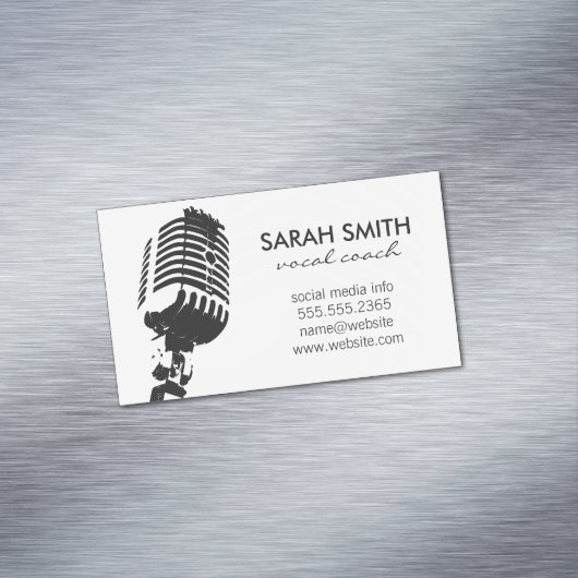 microfoonstandaard magnetisch visitekaartje (Voorbeeld)