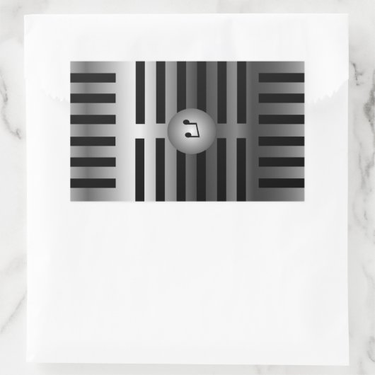 MicrofoonSticker Rechthoekige Sticker (Tas)